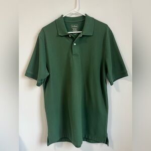 L.L Bean Men's Premium Double L® Polo Banded, Short-Sleeve T-Shirt Size M